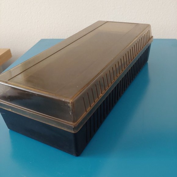 Vintage Plasti-plex Plastic 15 Cassette Tape Case Holder Storage Container - Picture 2 of 3